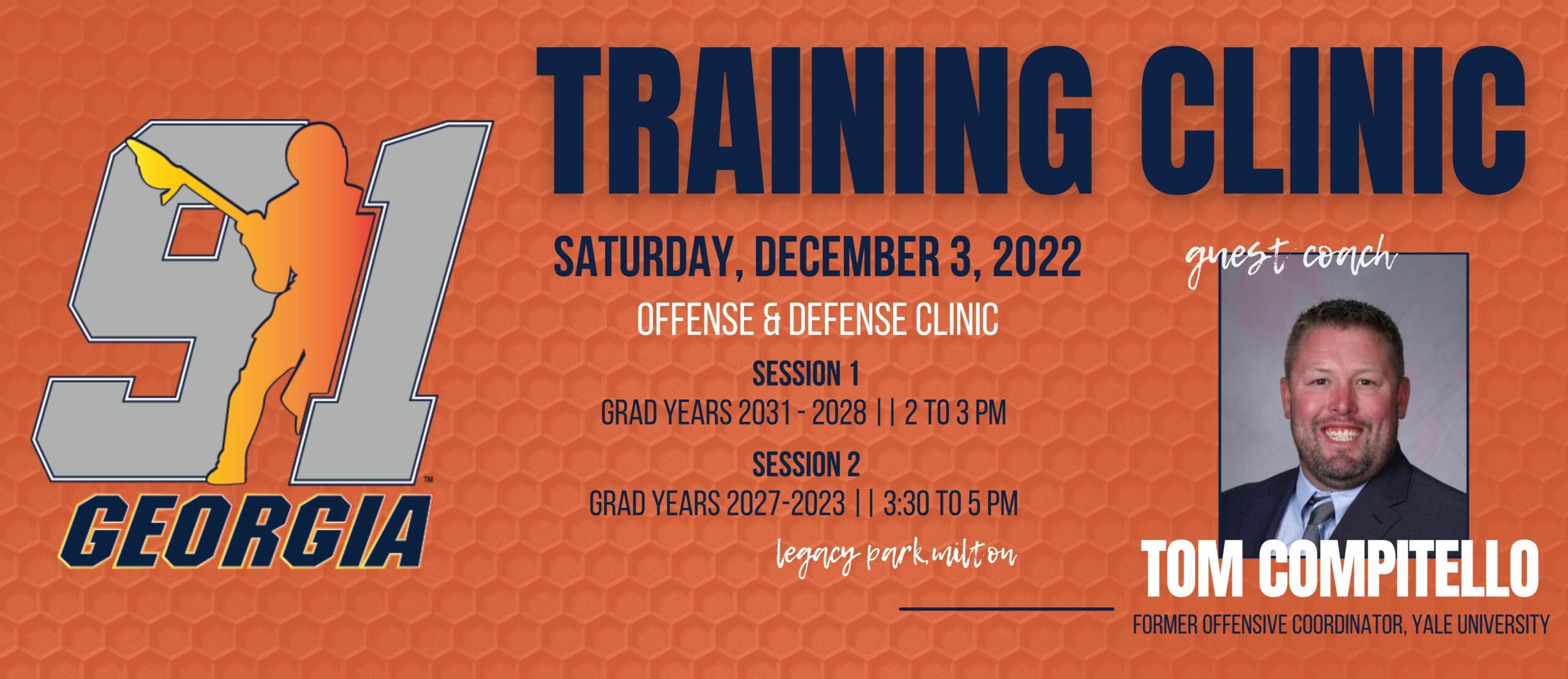 Training Clinic &#8211; Guest Coach Tom Compitello