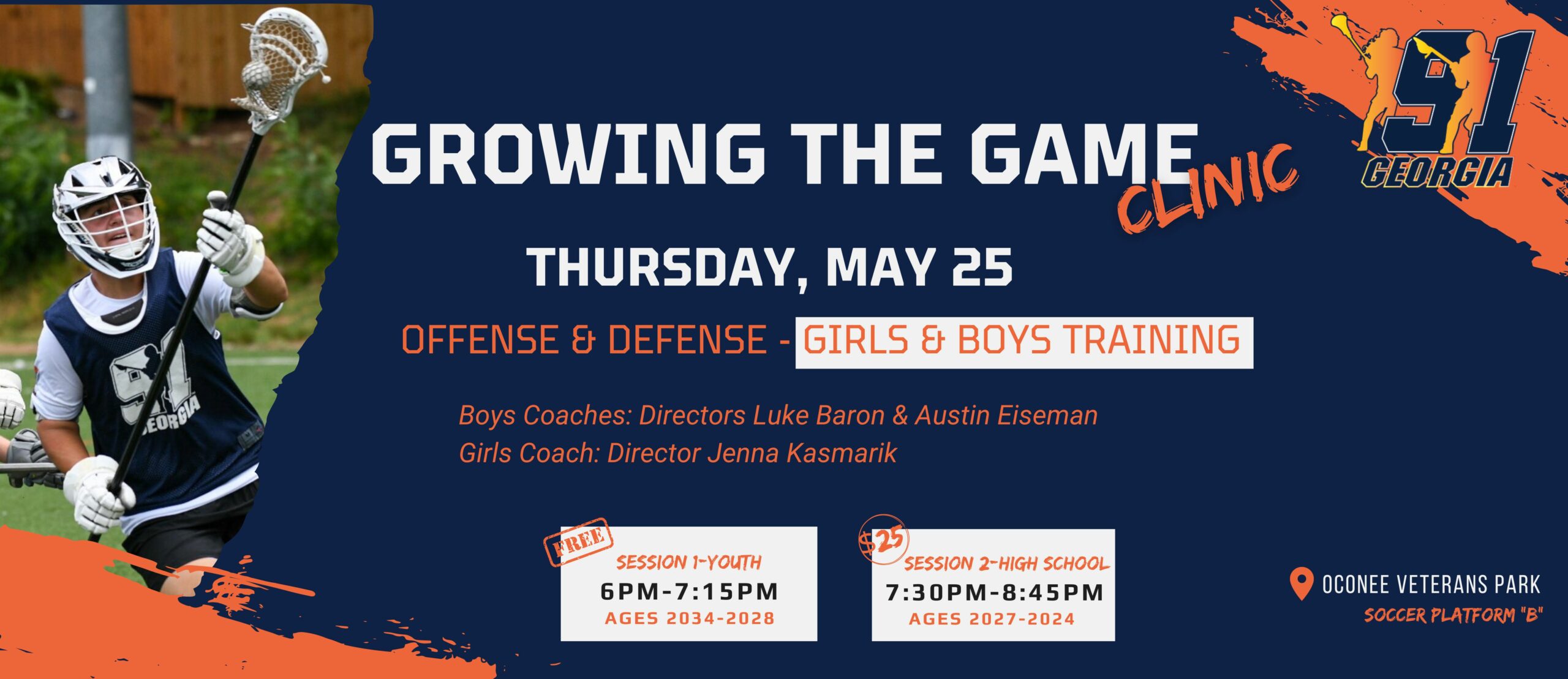 May 25 &#8211; Growing the Game Clinic, Oconee County